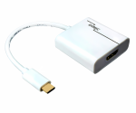 Adaptador de ficha USB tipo C para tomada HDMI, 4K*2K@60Hz, HDR, branco, bolsa DINIC