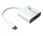 Адаптер USB тип C към HDMI гнездо, 4K*2K@60Hz, HDR, бял, полиетиленова торбичка DINIC