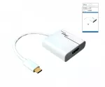 Adaptateur USB type C mâle vers HDMI femelle, 4K*2K@60Hz, HDR, blanc, DINIC Box