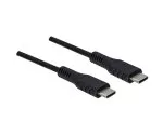 Câble de charge USB type C vers C, noir, boîte, 1.5m 2x USB type C mâle, 60W, 3A, DINIC Box